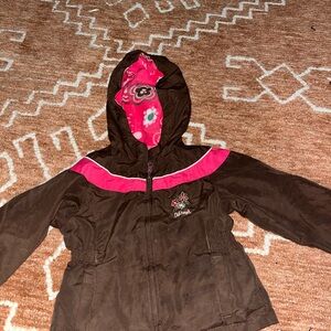 OshKosh B'gosh Brown Jacket with Pink Accents